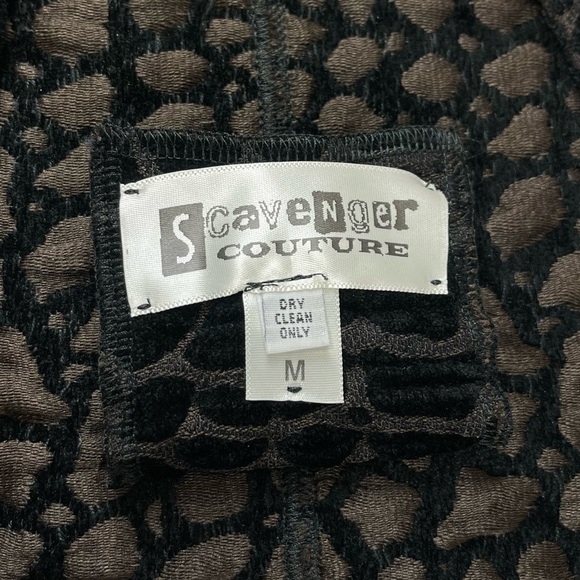 Scavenger Couture Jacket Womens Medium Black Multicolor Textured Open Front - Picture 9 of 9